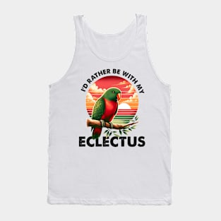Parrot Vintage I'd Rather Be With My Eclectus Parrot Bird Tank Top
